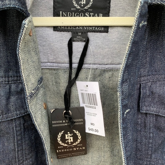 Denim / Jean Hooded Vest - Picture 4 of 7